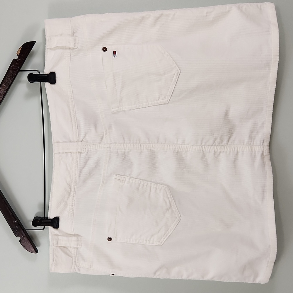 Tommy Hilfiger White Corduroy Mini Skirt - Picture 2 of 11